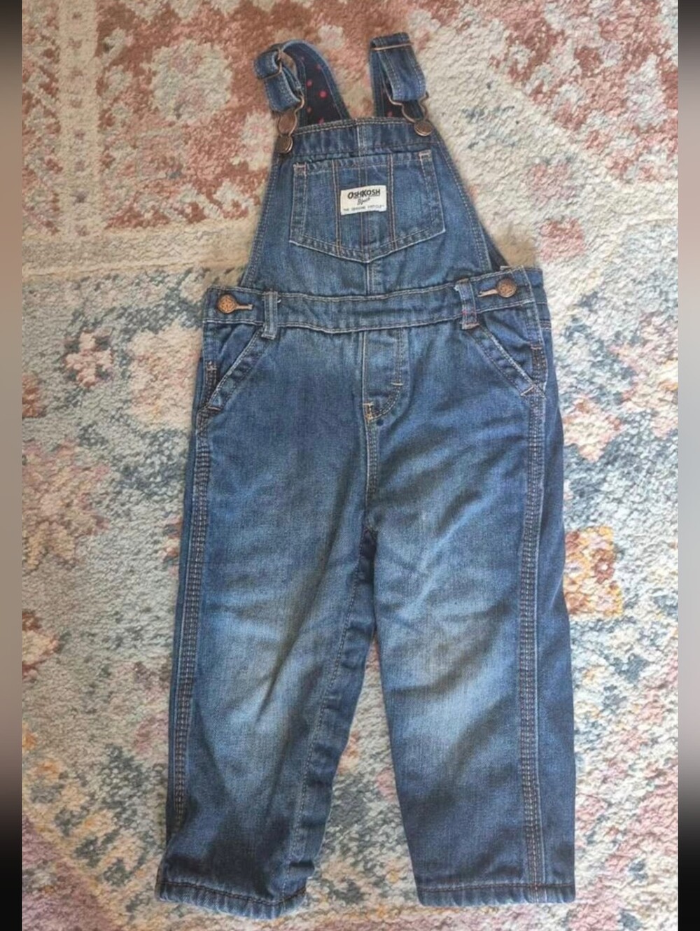 OshKosh B'gosh Denim Overalls 18 Months